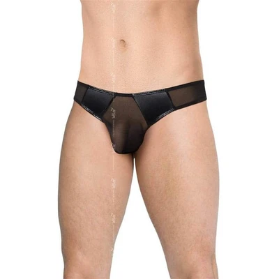 Muškri gaćice sa mrežastim dizajnom - softline, crne, XL - Sexy Shop
