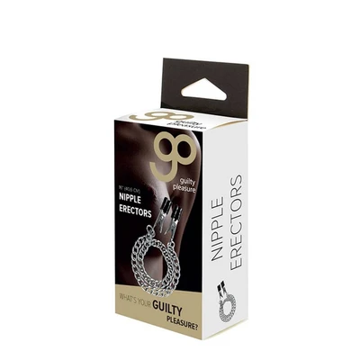 Nipplički steznik sa jastučićima - srebrni - Guilty Pleasure - Sexy Shop