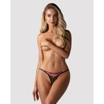 Novenes Crotchless Tanga XS/S - Bordo/Crna