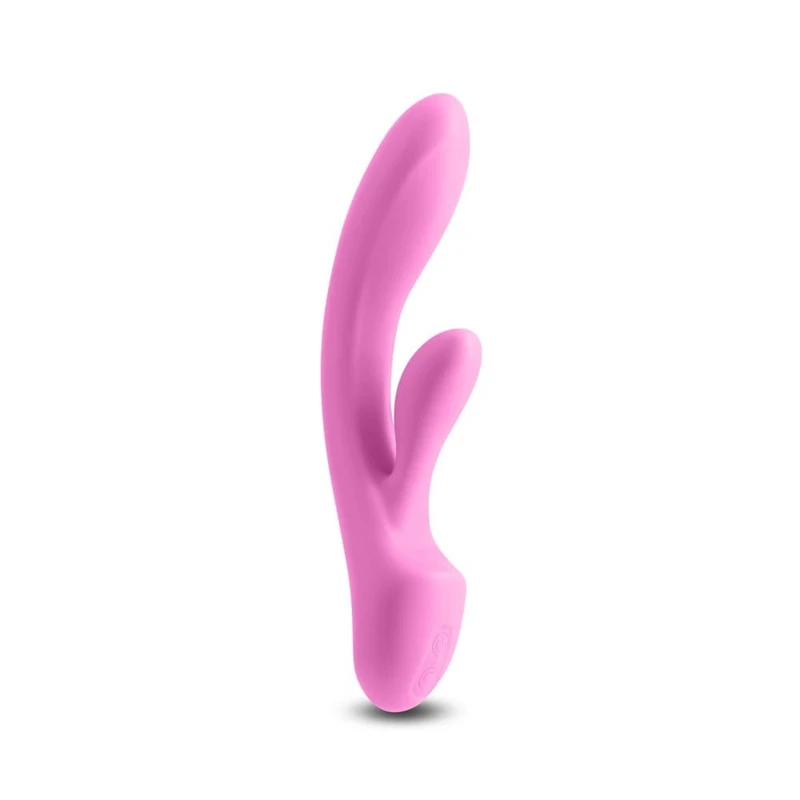 Obsession - Bonnie - Roze vibrator sa stimulansom klitorisa, 19,5 cm, vodootporan