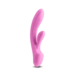 Obsession - Bonnie - Roze vibrator sa stimulansom klitorisa, 19,5 cm, vodootporan