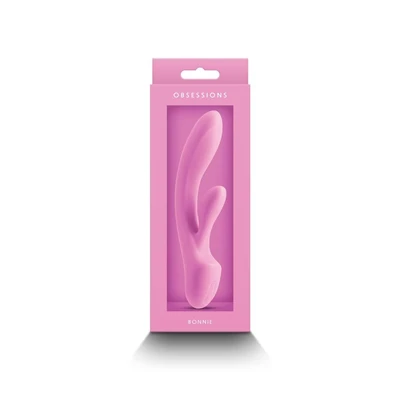 Obsession - Bonnie - Roze vibrator sa stimulansom klitorisa, 19,5 cm, vodootporan - Sexy Shop
