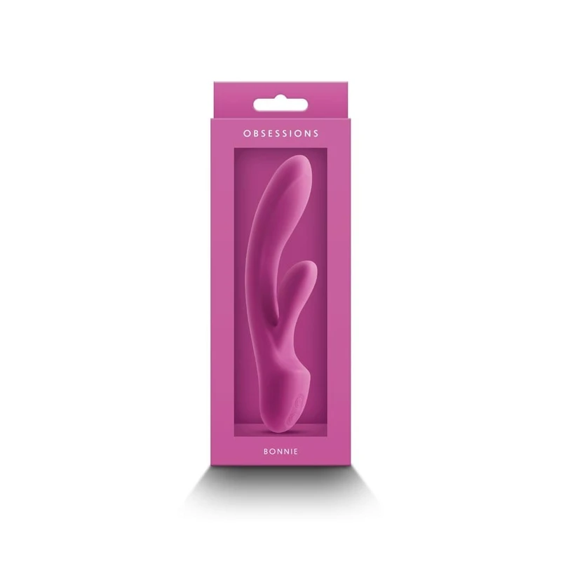 Obsession Bonnie - Tamno Rozi Silikonski Vibrator sa Stimulansom Klitorisa
