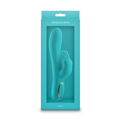 Obsessions Hera - Zeleni Vibrator sa Stimulansom Klitorisa i G Tačke, Vodootporan, 21,2 cm - Sexy Shop