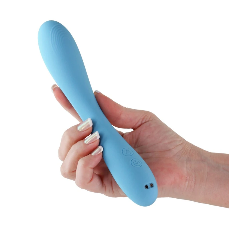 Obsessions Rhett Light Blue - Vibrirajuća igračka za odrasle 20cm, G-tačka, vodootporna