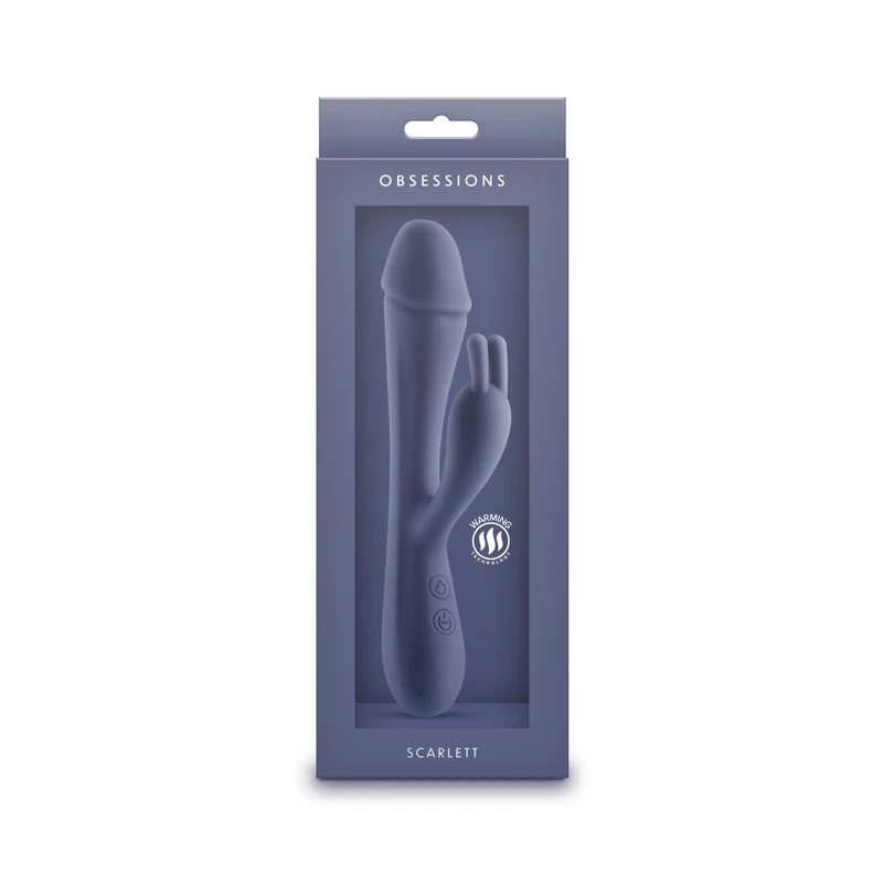 Obsessions - Scarlett - Tamno Plava - Vibrator sa Stimulansom za Klitoris i G Tačku, Vodootporan