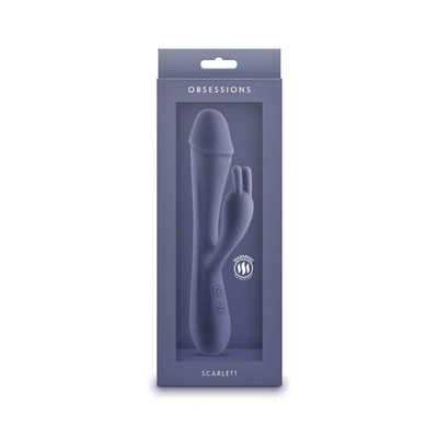 Obsessions - Scarlett - Tamno Plava - Vibrator sa Stimulansom za Klitoris i G Tačku, Vodootporan - Sexy Shop