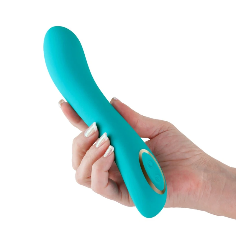 Obsessions Zeus - Zeleni Silikonski Vibrator za G Tačku, 20 cm, Vodootporan