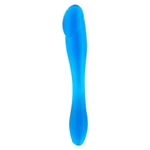 Penis probe Ex Clear Blue - vodootporni dupli dildo 18cm