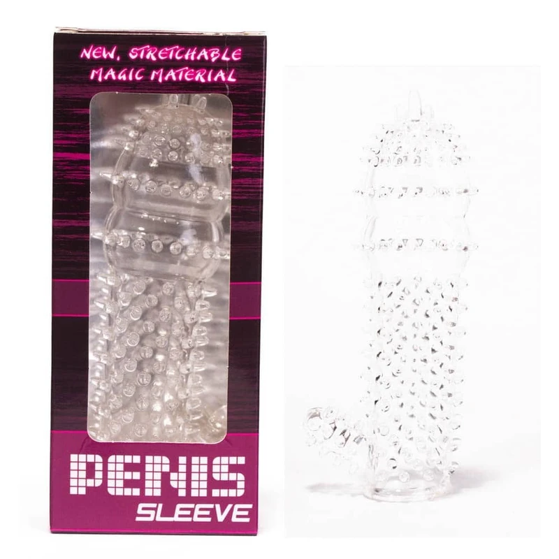 Penis slejv sa stimulansom klitorisa - prozirni 14,3cm, Brend: Debra, vodootporan