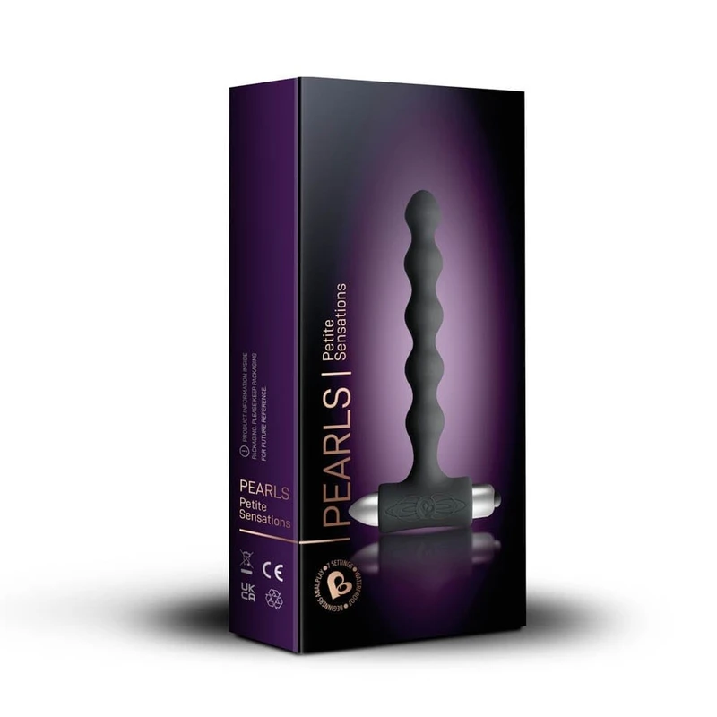 Petite Sensations Vibrirajuće Analne Perle - Crne 17cm