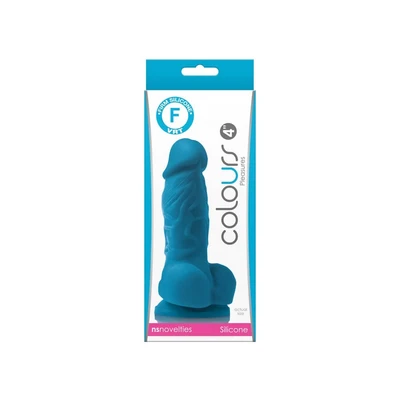 Plavi dildo sa testisima i vakuumskim postoljem 14cm - NS Toys - Sexy Shop
