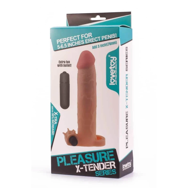 Pleasure X-Tender Vibrirajući Penijski Šešir 19cm Lovetoy