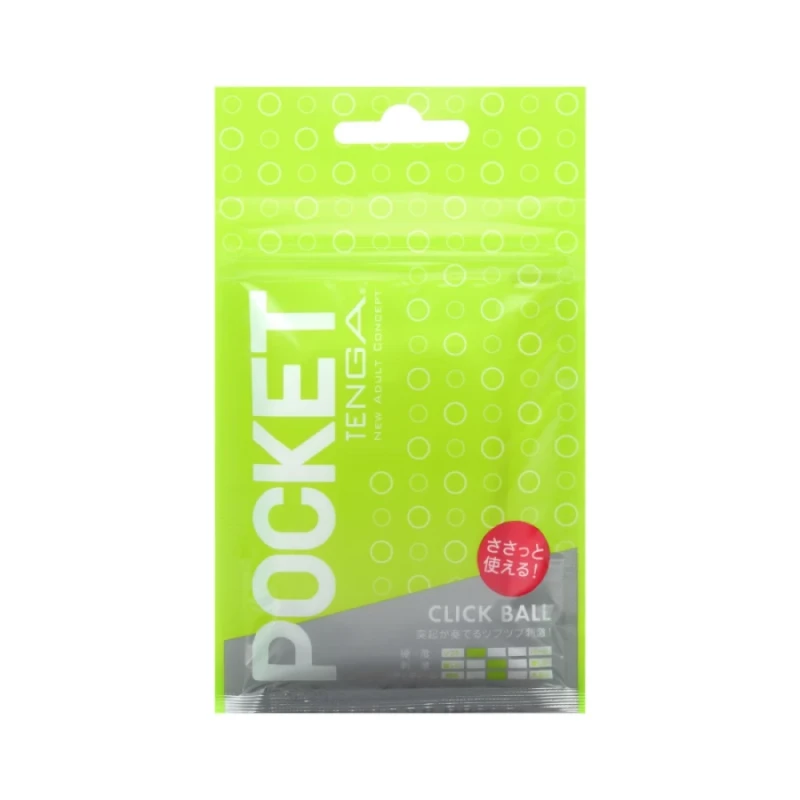 POCKET TENGA CLICK BALL - Prozirna užitak igračka, 8cm