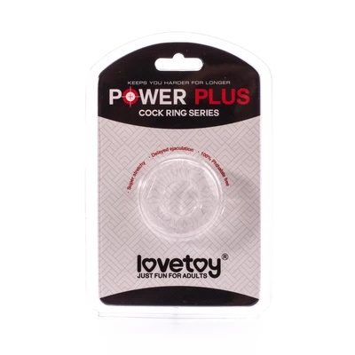POWER PLUS prozirni cockring za veće uživanje - Sexy Shop