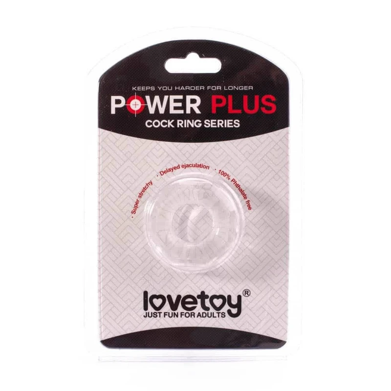 POWER PLUS prozirni penis prsten - vodootporan 