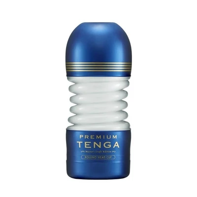 PREMIUM TENGA ROLLING HEAD CUP - Plavi/Žuti Vodootporni Stimulator - Sexy Shop