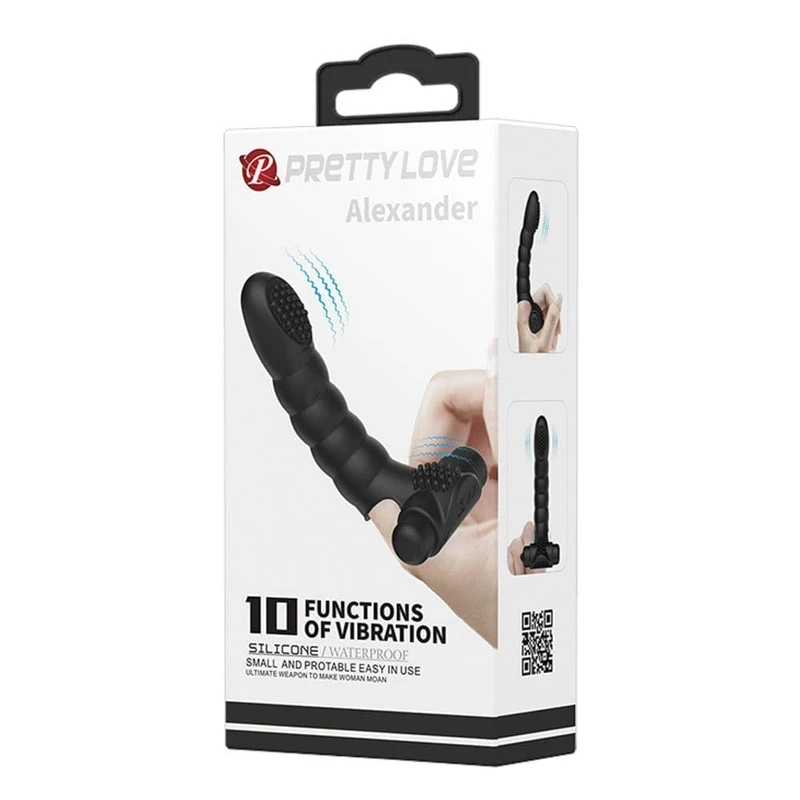 Pretty Love Alexander Vibrator za Prste Crni 13cm