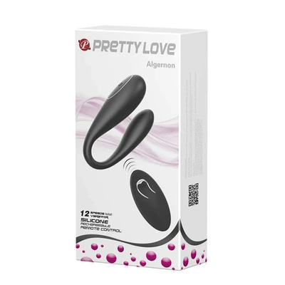 Pretty Love Algernon Crni Dvoseksualni Vibrator sa Daljincem - Sexy Shop