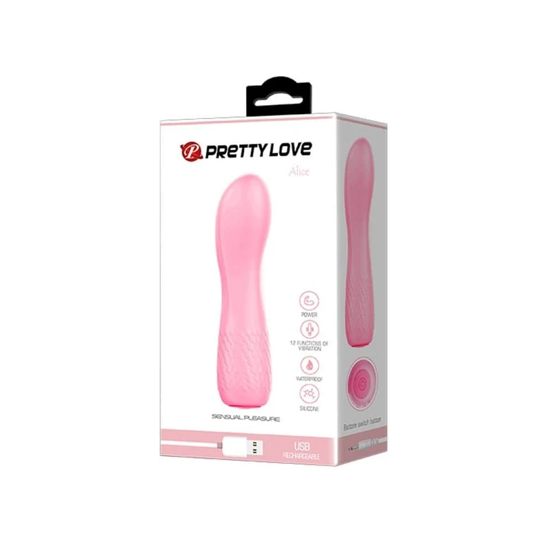 Pretty Love Alice Baby Pink – vibrator za G-tačku, 12 funkcija, vodootporan, 11,9 cm
