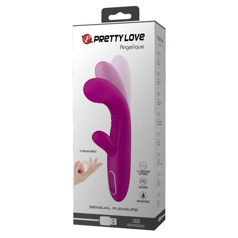 Pretty Love Angeliquе s vibracijom i stimulansom klitorisa, ljubičasta, 22cm