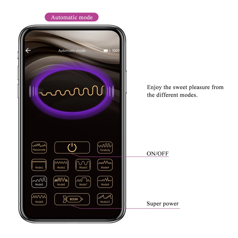 Pretty Love Baird II G-Spot vibrator sa aplikacijom, vodootporni, bordo