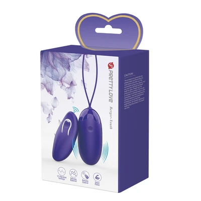 Pretty Love Berger - Plavi daljinski vibrator sa 12 vibracija - Sexy Shop
