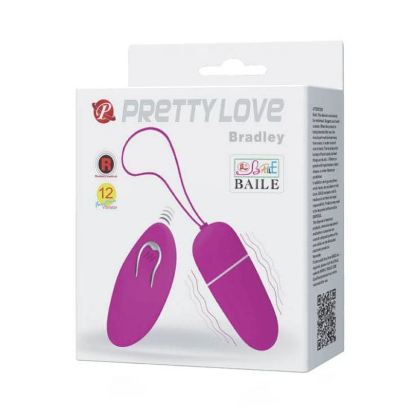 Pretty Love Bradley bežični vibracioni jaje sa 12 funkcija, ljubičasto