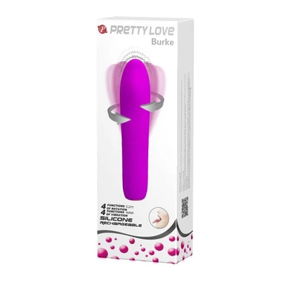 Pretty Love Burk - Ljubičasti vibrator sa klitoris stimulatorom i rotacijom - Sexy Shop