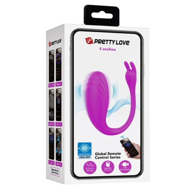 Pretty Love Catalin - Aplikacija Kontrolisani Ljubavni Jaje za G Tačku, Vodootporno, Ljubičasto 10cm