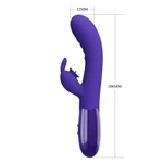 Pretty Love Cerberus - Plavi vibrator sa stimulansom klitorisa i G tačkom, 30 funkcija, vodootporan