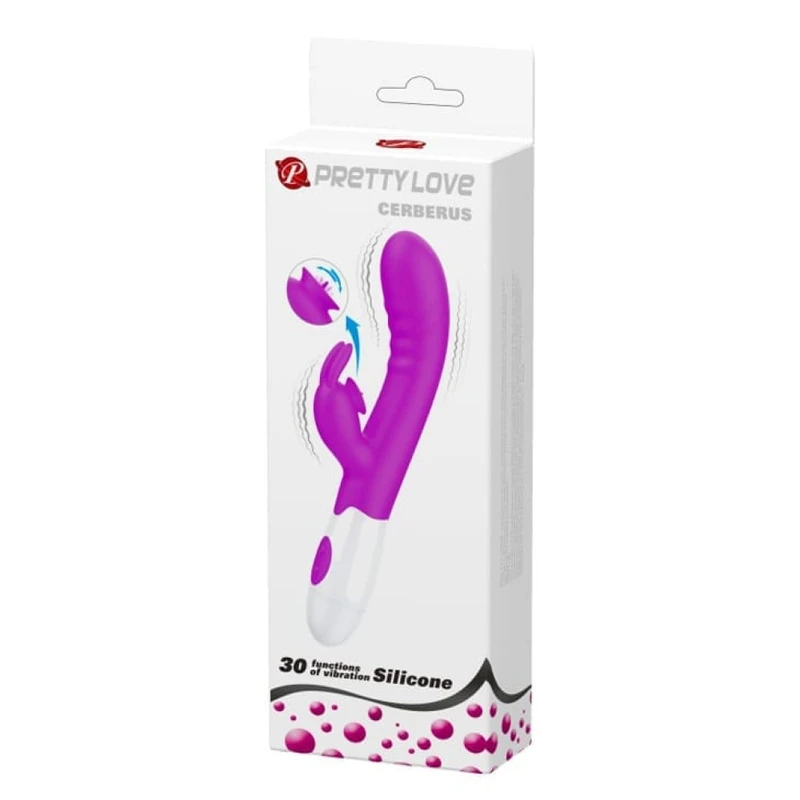 Pretty Love Cerberus - vibrator sa 30 funkcija za klitoralnu stimulaciju, ljubičasti 