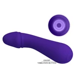 Pretty Love Cetus Purple II - Silikonski vibrator za G tačku, 15cm, vodootporni