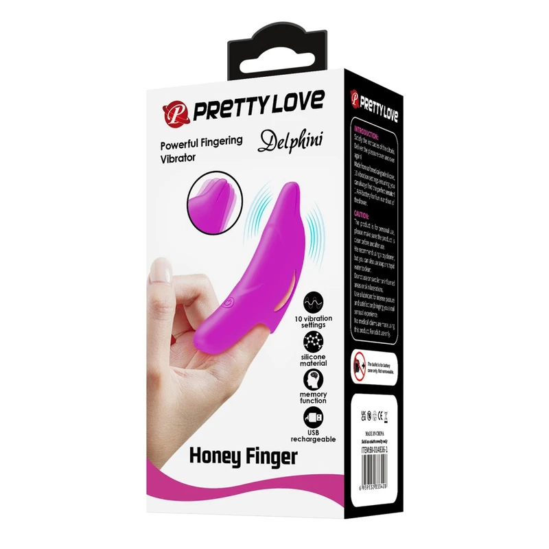 Pretty Love Delphini Honey Finger Vibrator Ljubičasti 10 Funkcija