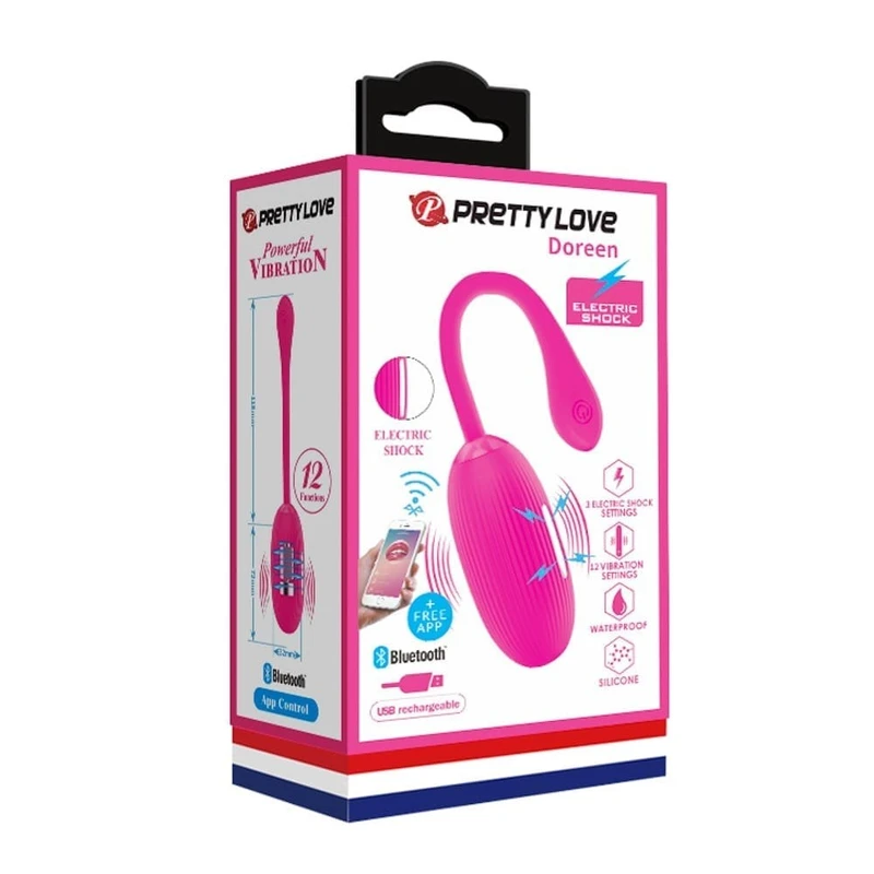 Pretty Love Doreen Pink - Recharžabilni vibrator sa aplikacijom, vodootporni, 19cm, roze
