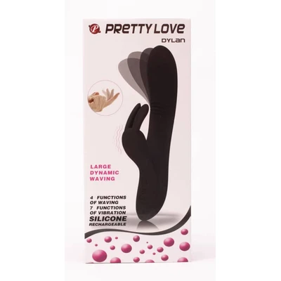Pretty Love Dylan vibrator sa klitorisnim stimulatorom, vodootporan, crni - Sexy Shop