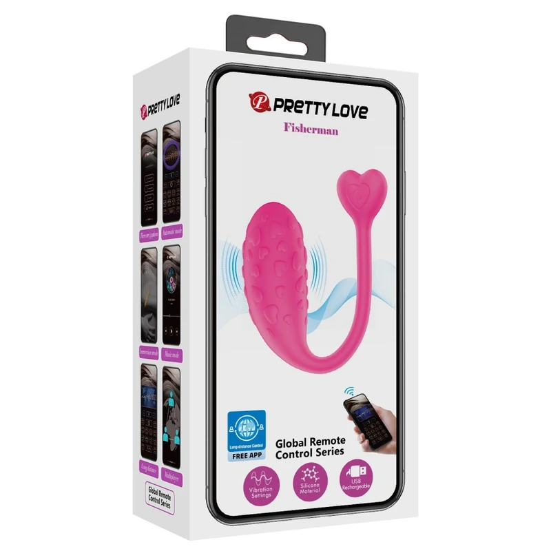 Pretty Love Fisherman - Aplikacijom Kontrolisano Vibrirajuće Jaje Roze 18,9cm