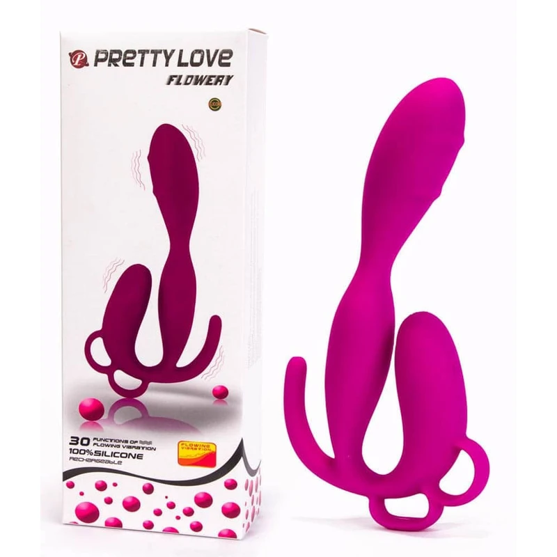 Pretty Love Flowery vibrator sa 30 funkcija, ljubičasti, vodootporan, USB punjiv