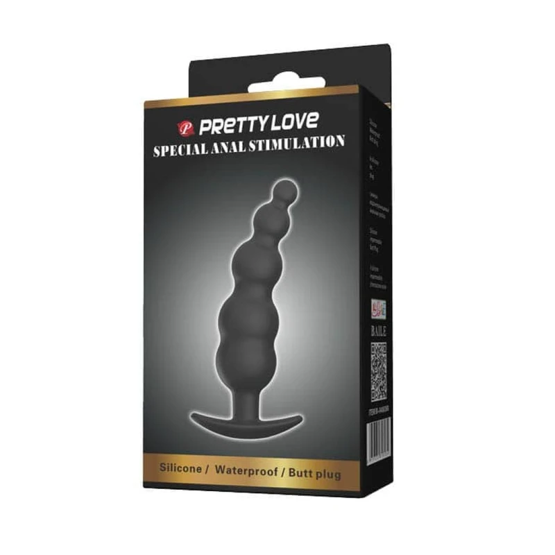 Pretty Love Gelasti Anus Stimulator sa Beadovima 11,8cm Crni