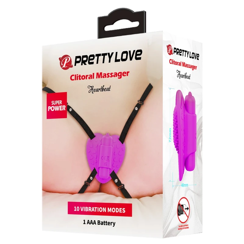 Pretty Love Heartbeat klitoralni masažer ljubičasti 10 funkcija