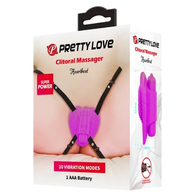 Pretty Love Heartbeat klitoralni masažer ljubičasti 10 funkcija - Sexy Shop