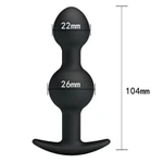 Pretty Love Heavy Balls Silikonski Analni Plug Crne Boje 10,4cm Vodootporan