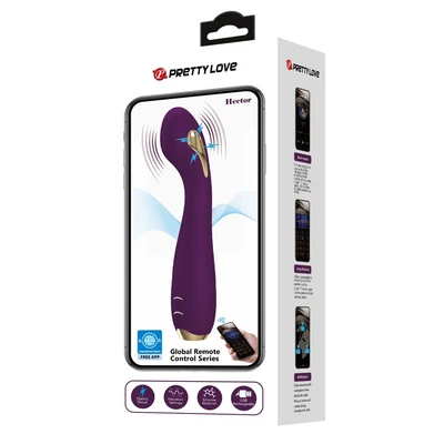 Pretty Love Hektor - Vibro-stimulator uz APP kontrolu, ljubičasti, vodootporni - Sexy Shop