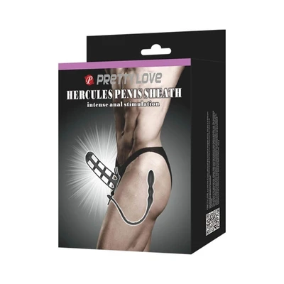 Pretty Love Hercules Prsten za Penis i Analni Čep Crni - Sexy Shop