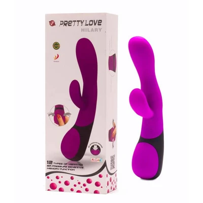 Pretty Love Hilary ljubavni zec vibrátor sa klitoralnim stimulansom, 21cm, ljubičasti - Sexy Shop