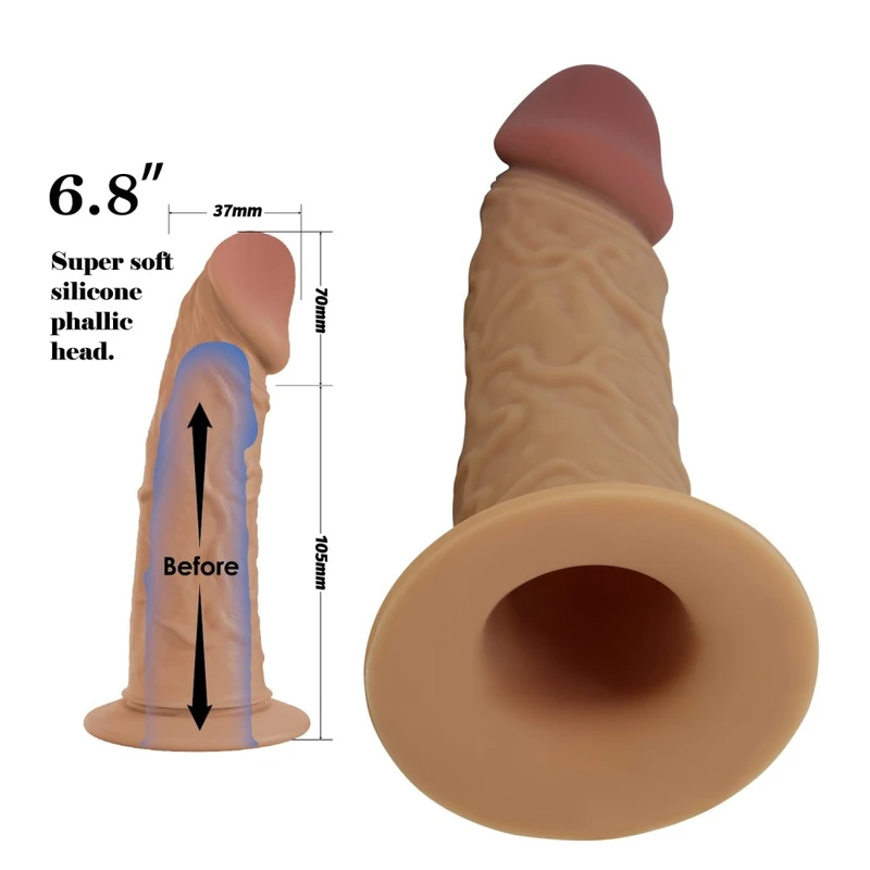 Pretty Love Houston Univerzalni Strap-On Harness 17,5 cm - Vodootporni Dildo za Odrasle
