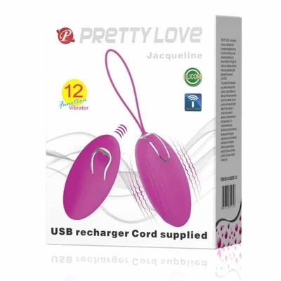 Pretty Love Jacqueline daljinski jaja vibrator sa 12 vibracija, ljubičasti, vodootporan - Sexy Shop