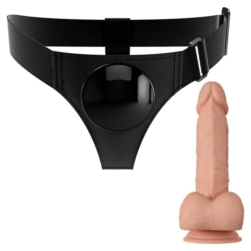 Pretty Love Jerry Crni Harness sa Dildo-om 21,8cm