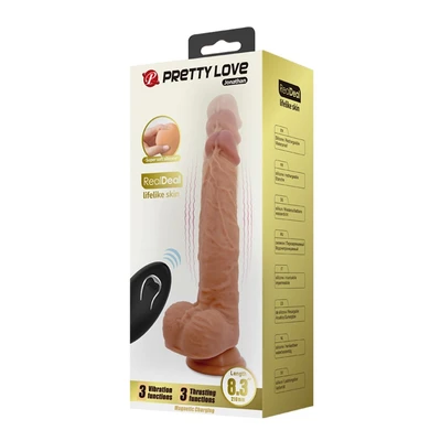 Pretty Love Jonathan 8,3" Vibrirajući Dildo sa Vakuumskim Postoljem i Daljinskim Upravljačem - Sexy Shop