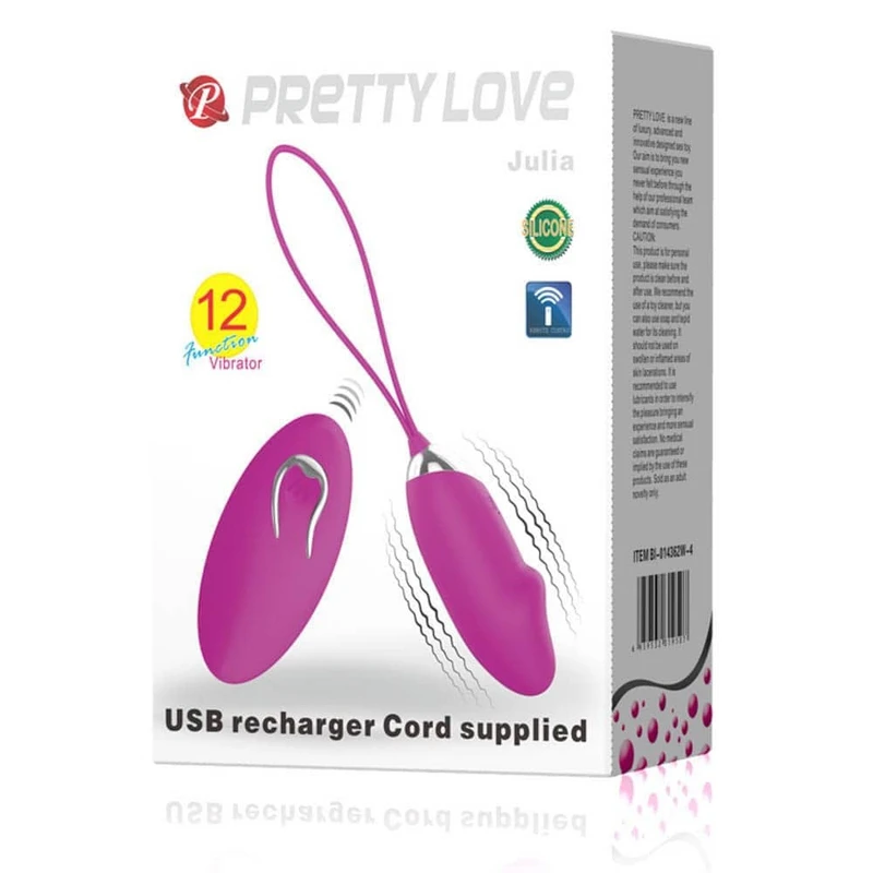 Pretty Love Juliako bežični vibrator jaja sa 12 vibracionih podešavanja - vodootporan, roze